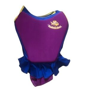 Swim School Flotation Device Swim Suit Purple Kids Girls Floatie 4/5